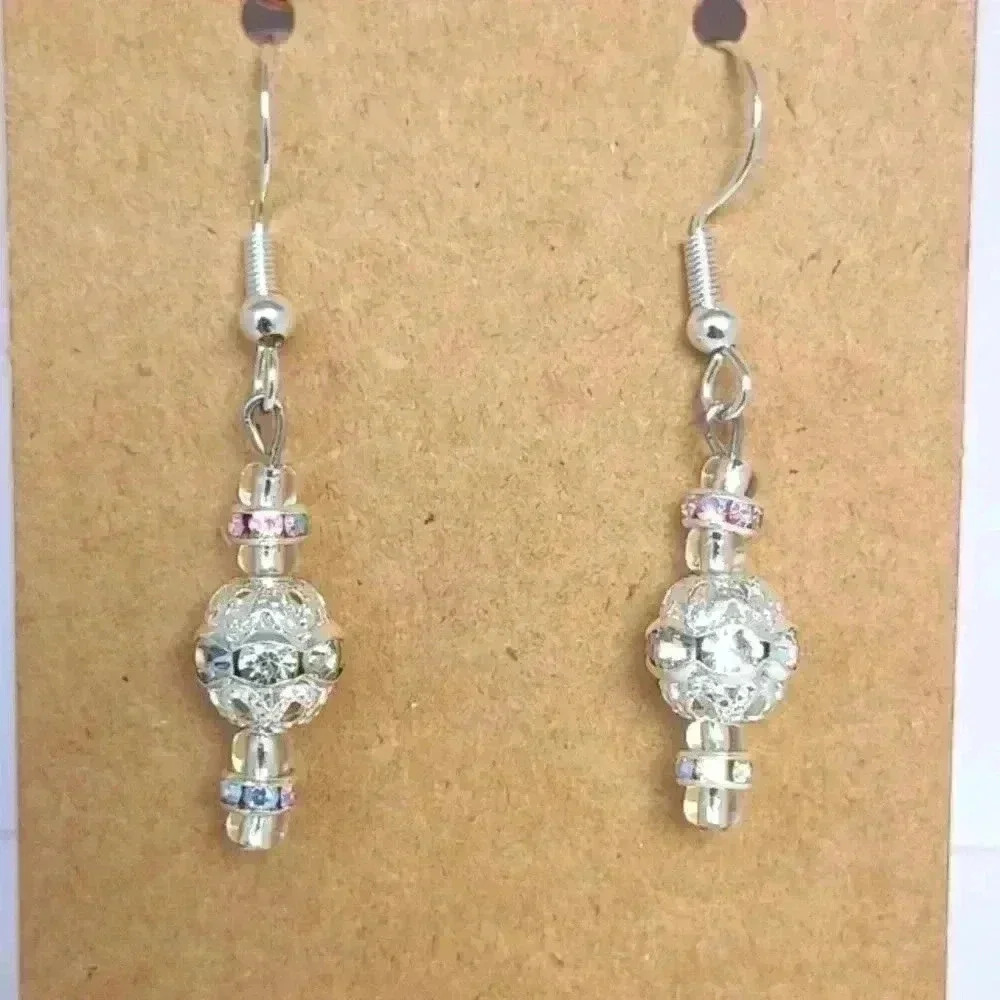 Beaded in Key Largo 925 silver earrings